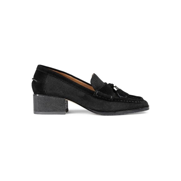🆕 DONALD PLINER Arroyo Tassel Suede Loafer Shoes 8 Black - Picture 2 of 16